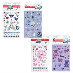 Наклейки "Хрустальные стразы", с европодвесом, ЛИПУНЯ, АССОРТИ - фото 16562147