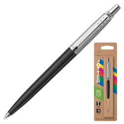 Ручка шариковая PARKER "Jotter Plastic CT", корпус черный, детали нержавеющая сталь, блистер, синяя, 2096873 - фото 16562281