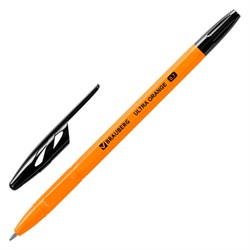 Ручка шариковая BRAUBERG "ULTRA ORANGE", ЧЕРНАЯ, узел 0,7 мм, чернила ГЕРМАНИЯ, наконечник ШВЕЙЦАРИЯ, 143563 - фото 16562292