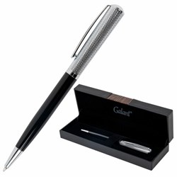Ручка подарочная шариковая GALANT "Hector", корпус черный/серебро, детали серебро, узел 0,7 мм, линия письма 0,5 мм, синяя, 144173 - фото 16562334