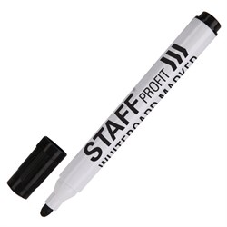 Маркер стираемый для белой доски ЧЕРНЫЙ, STAFF "Profit" WBM-644, 2,5 мм, 151644 - фото 16562448
