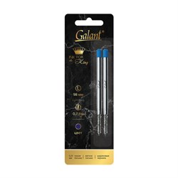 Стержень шариковый тип PARKER, СИНИЕ, КОМПЛЕКТ 2 ШТ., пишущий узел 0,7 мм, блистер, GALANT, 170387 - фото 16562524