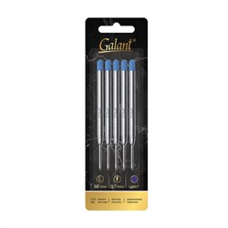 Стержень шариковый тип PARKER, СИНИЕ, КОМПЛЕКТ 5 ШТ., пишущий узел 0,7 мм, блистер, GALANT, 170388 - фото 16562525