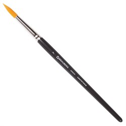 Кисть художественная проф. BRAUBERG ART CLASSIC, синтетика жесткая, круглая, № 7, короткая ручка, 200650 - фото 16562761