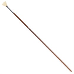 Кисть художественная профессиональная BRAUBERG ART CLASSIC, щетина, веерная, № 2, длинная ручка, 200742 - фото 16562775