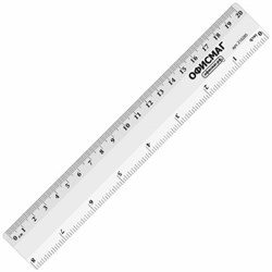 Линейка пластиковая 20 см, ОФИСМАГ, прозрачная, европодвес, 210285 - фото 16562820