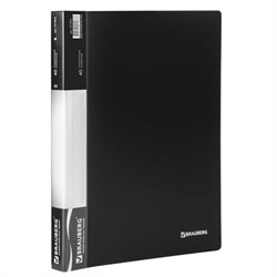 Папка 40 вкладышей BRAUBERG стандарт, черная, 0,7 мм, 221604 - фото 16562873