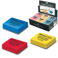Ластик-клячка художественный FABER-CASTELL, 40х35х10 мм, цветной ассорти, 127321 - фото 16562917