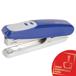 Степлер №10 BRAUBERG "Germanium", до 12 листов, с антистеплером, синий, ГАРАНТИЯ 5 ЛЕТ, 226569 - фото 16562977