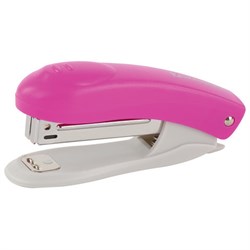 Степлер №10 BRAUBERG "Original", до 12 листов, с антистеплером, розовый, 227767 - фото 16563038