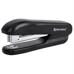 Степлер №10 BRAUBERG "SX-19", до 12 листов, с антистеплером, черный, 228587 - фото 16563070
