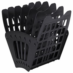 Лоток для бумаг веерный BRAUBERG-SMART, 7-ми секционный, сетчатый, черный, 231143 - фото 16563151