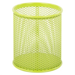 Подставка-органайзер BRAUBERG "Germanium", металлическая, круглое основание, 100х89 мм, светло-зеленая, 231982 - фото 16563175