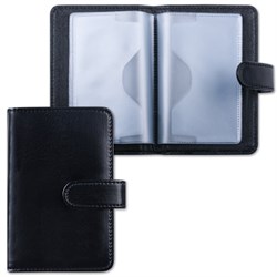 Визитница/кредитница однорядная GALANT "Ritter", на 24 карты, под гладкую кожу, застежка, черная, 235400 - фото 16563188