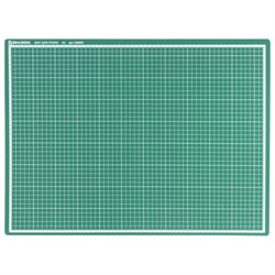 Коврик (мат) для резки BRAUBERG, 3-слойный, А2 (600х450 мм), двусторонний, толщина 3 мм, зеленый, 236903 - фото 16563312