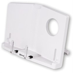 Подставка для книг и учебников BRAUBERG, регулируемый наклон, пластик, белая, 237445 - фото 16563347