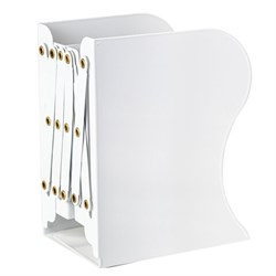 Подставка-держатель для книг и учебников BRAUBERG, раздвижная, металлическая, белая, 237905 - фото 16563384