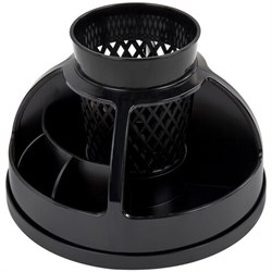 Подставка-органайзер STAFF "Attraction", 9 отделений, вращающаяся, черная, 238319 - фото 16563434