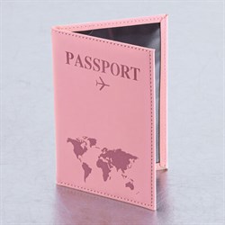 Обложка для паспорта "Passport map", экокожа soft-touch, розовая, STAFF, 238759 - фото 16563460
