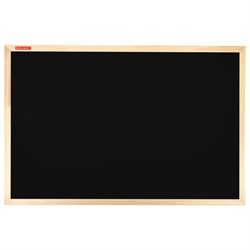 Доска для мела магнитная 60х90 см, черная, деревянная рамка, BRAUBERG "Wood", 238804 - фото 16563475