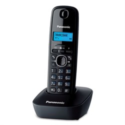 Радиотелефон PANASONIC KX-TG1611RUH, память 50 номеров, АОН, повтор, часы/будильник, серый - фото 16563537