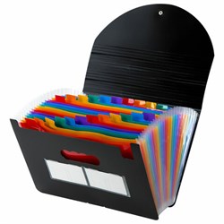 Папка-органайзер для бумаг и документов на резинке, 25 отделений, BRAUBERG DOCS, А4, черная, 271151 - фото 16563589