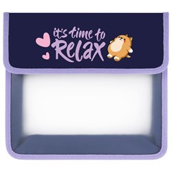 Папка для тетрадей ЮНЛАНДИЯ А5, пластик, 2 отделения, клапан на липучке, "Bored cat", 272189 - фото 16563706