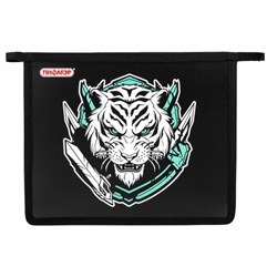 Папка для тетрадей ПИФАГОР А5, 1 отделение, пластик, на молнии, White tiger, 272195 - фото 16563709