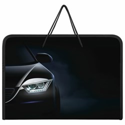 Папка для труда на молнии с ручками ПИФАГОР А4, 1 отделение, пластик, органайзер, "Car flash", 272231 - фото 16563715