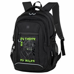 Рюкзак BRAUBERG CONTENT универсальный, 3 отделения, светоотражающий принт, "Anime choice", 47х33х18 см, 272566 - фото 16563779