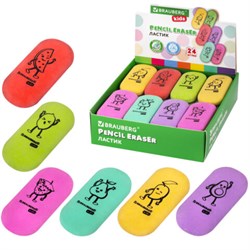 Ластик BRAUBERG KIDS "Fruits", 50х23х10 мм, пастельные цвета ассорти, 272674 - фото 16563816