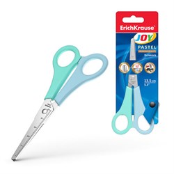 Ножницы ERICH KRAUSE "JOY Pastel" 135 мм, цвет ассорти, в картонной упаковке с европодвесом, 56921 - фото 16564068