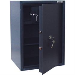 Сейф BRABIX "КМ-620Т", 620х430х375 мм, 35 кг, ключевой замок + полка, трейзер, крепление к стене, 291167 - фото 16564252