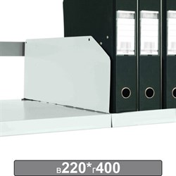 Разделитель к металлическому стеллажу, 400х220 мм, КОМПЛЕКТ 20 шт., К24199510403 - фото 16564255