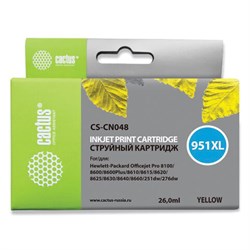 Картридж струйный CACTUS (CS-CN048) для HP OfficeJet 8100/ 8600, желтый - фото 16564787