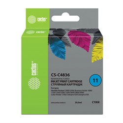 Картридж струйный CACTUS (CS-C4836) для HP DesignJet 70/100/110/120, голубой - фото 16564794