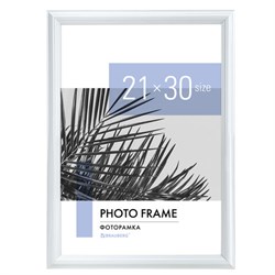 Рамка 21х30 см небьющаяся, багет 17,5 мм, пластик, BRAUBERG "Colorful", белая, 391241 - фото 16565635