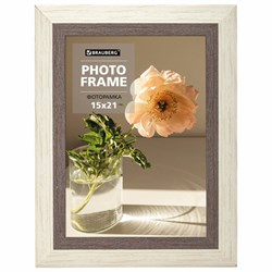 Рамка 15х21 см небьющаяся, багет 30 мм, пластик, BRAUBERG "Lambert", слоновая кость/капучино, 391250 - фото 16565641