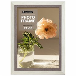 Рамка 21х30 см небьющаяся, багет 30 мм, пластик, BRAUBERG "Lambert", слоновая кость/капучино, 391251 - фото 16565642