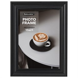 Рамка 15х21 см небьющаяся, багет 27 мм, пластик, BRAUBERG "Viscount", черная, 391256 - фото 16565646