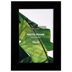 Рамка 10х15 см небьющаяся, багет 20 мм, МДФ, BRAUBERG "William", черная, 391266 - фото 16565653