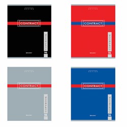 Тетрадь А5, 96 л., BRAUBERG, скоба, клетка, обложка картон, "CONTRACT", 400523 - фото 16565688