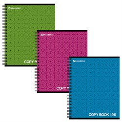 Тетрадь А5, 96 л., BRAUBERG, гребень, клетка, обложка картон, МОНОХРОМ 2, 402056 - фото 16565691