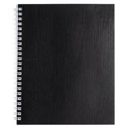 Тетрадь бумвинил, А5, 96 л., гребень, офсет №1, клетка, ЧЕРНАЯ Metallic, HATBER, 059708, 96Т5бвВ1гр - фото 16565706