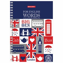 Тетрадь-словарь для записи английских слов А5 48 л., гребень, клетка, BRAUBERG, справка, 403564 - фото 16565708