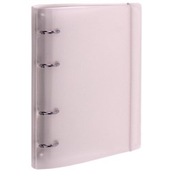Тетрадь на кольцах А5 175х220 мм, 120 л., пластик с блестками, с резинкой и разделителями, BRAUBERG, Розовый, 404634 - фото 16565743