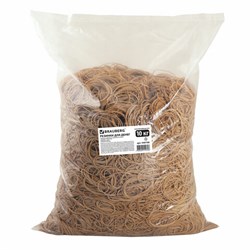 Резинки банковские универсальные диаметром 60 мм, BRAUBERG 10 кг, натуральный цвет, натуральный каучук, 440100 - фото 16565806