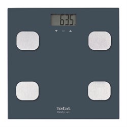 Весы напольные TEFAL Body Up BM2520V0, электронные, максимальная нагрузка 150 кг, квадрат, стекло, серые, 2100111795 - фото 16565961