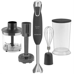 Блендер погружной POLARIS PHB 1380, 1300 Вт, 2 скорости, 4 насадки, стакан, серый, 47653, PHB 1380 Silent - фото 16566017