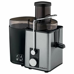 Соковыжималка SCARLETT SC-JE50S53, 1000 Вт, стакан 0,6 л, емкость жмыха 1 л, пластик, сталь/черный - фото 16566116